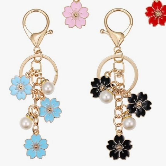 Cherry Blossom Flower Keychain - Choice Of One - Picture 3 of 4